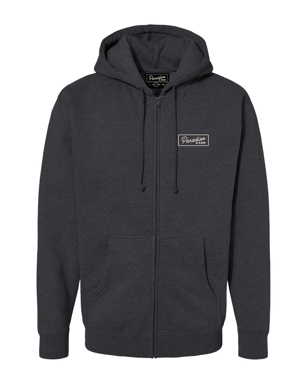 OG Logo Full Zip Hoodie - Charcoal Heather