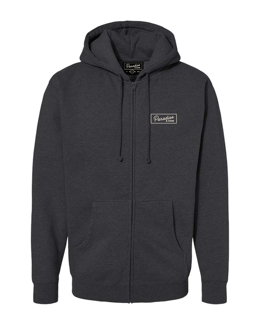 OG Logo Full Zip Hoodie - Charcoal Heather